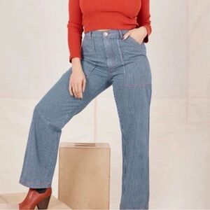 Big Bud Press Railroad Stripe Denim Work Pants size 2XL